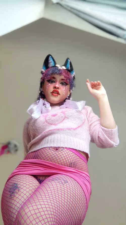 Pink miniskirts always brighten up my day by camushii