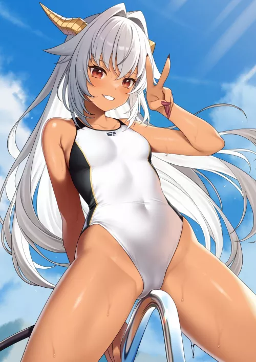 White Swimsuit by Heards_