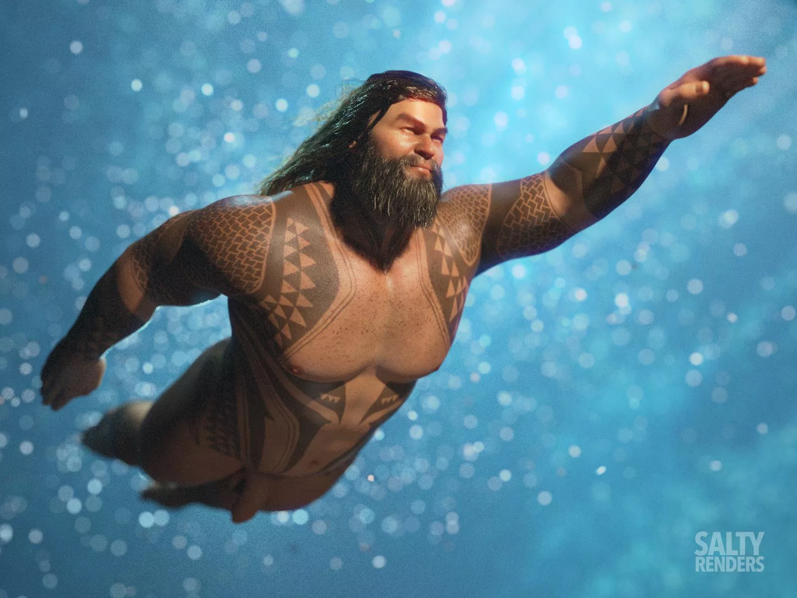 Aquabear (by me) posted by SaltyRenders