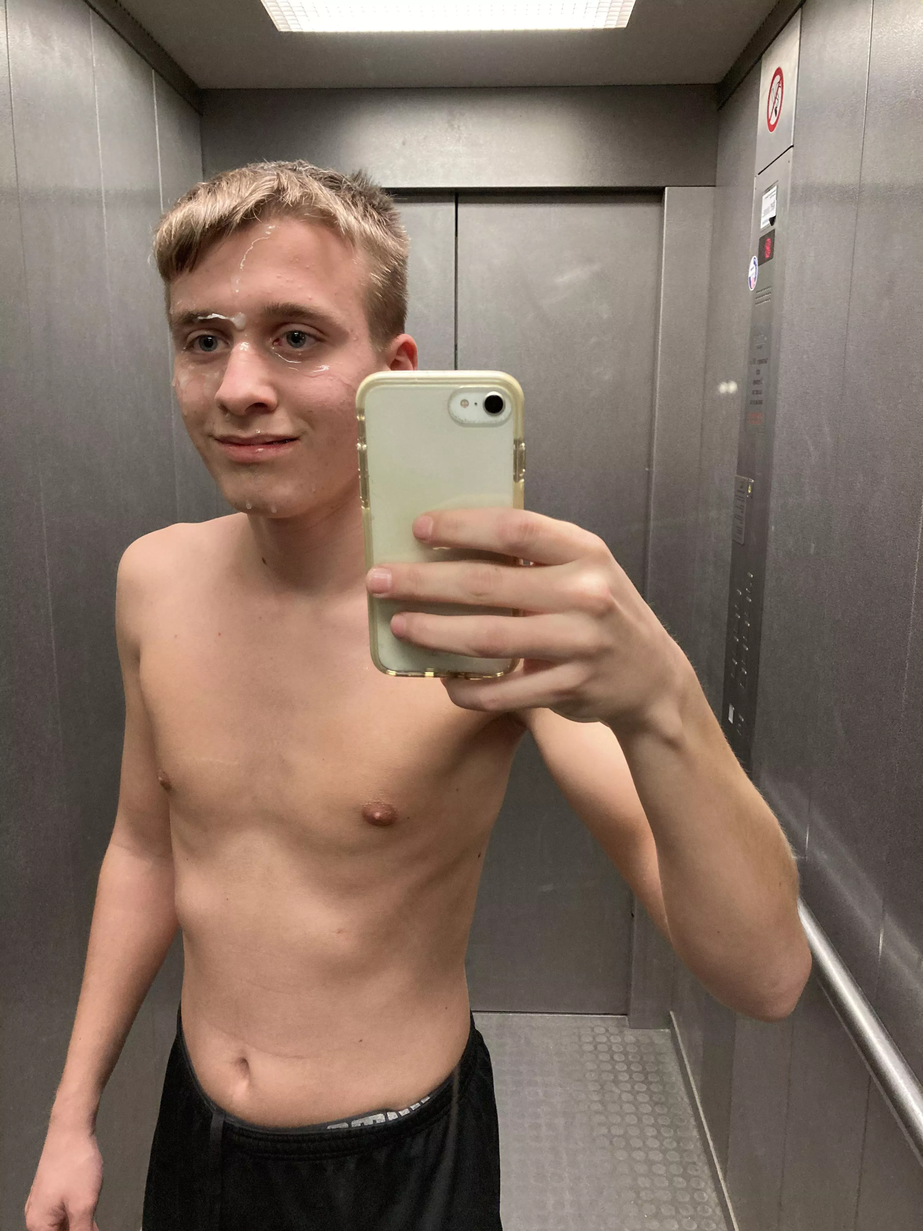 Facial + Elevator 😛 posted by TwitterHufenbachT_