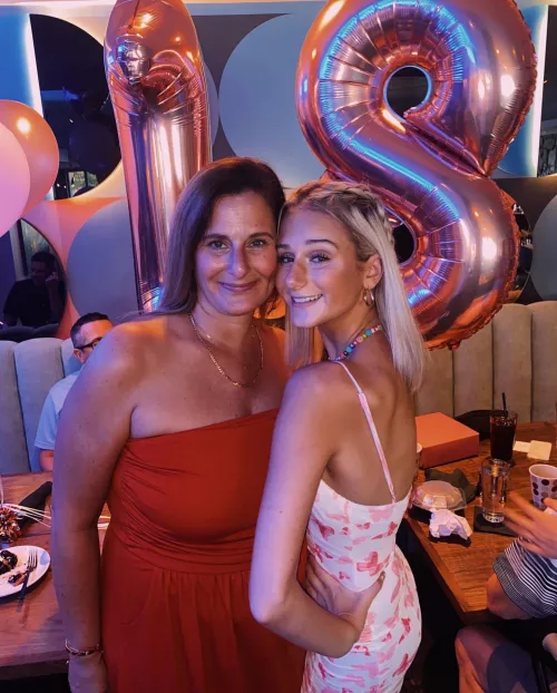 Finally ready birthday girl with her hot mother by Senior_Pride8529