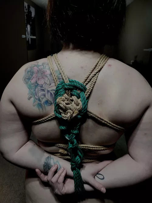 Flower attempt with leftover rope. by RedFoxYYC