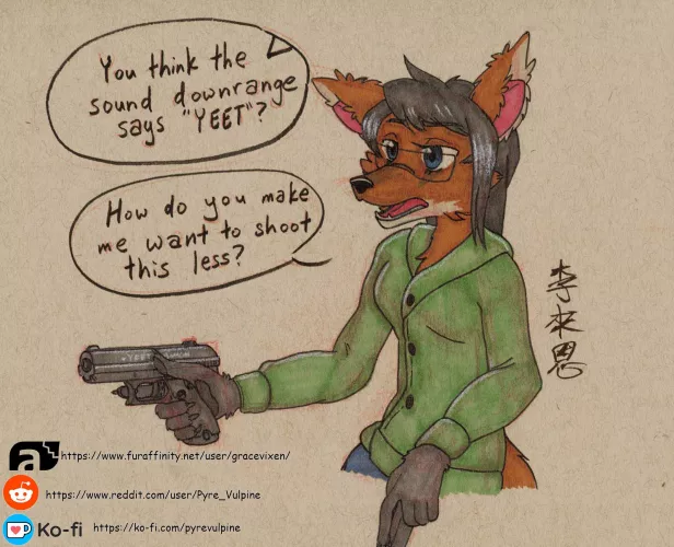 Gun Day Sunday 131! (Art By Me) by Pyre_Vulpine