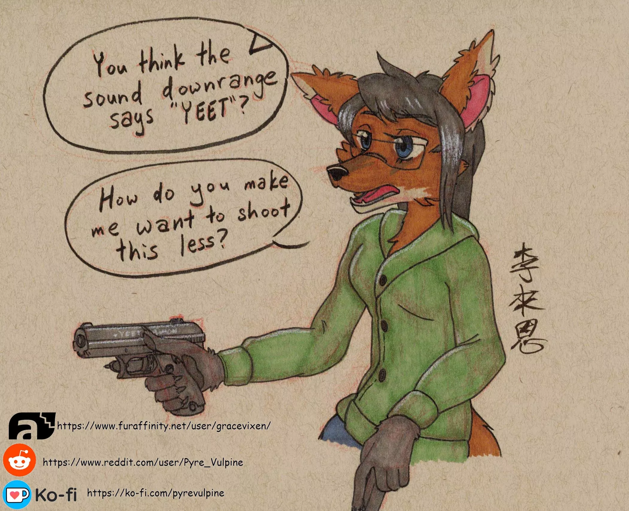 Gun Day Sunday 131! (Art By Me) posted by Pyre_Vulpine