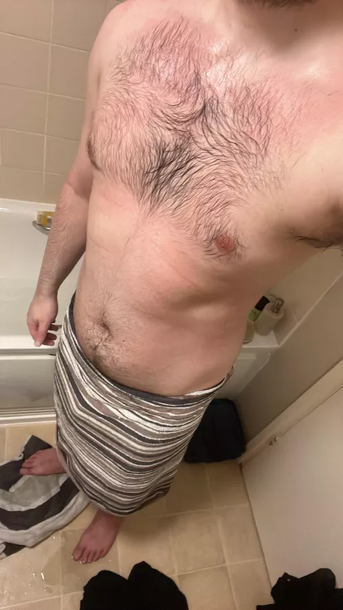 Hot, steamy & chest hair on display🌲😈 Dms open 💪🏼 by StraightHungAlpha