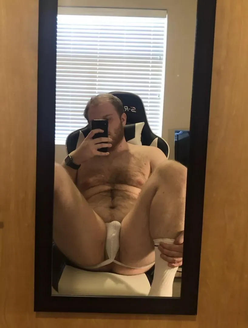 Jockstrap on and ready to get used! by TWwhiteboy