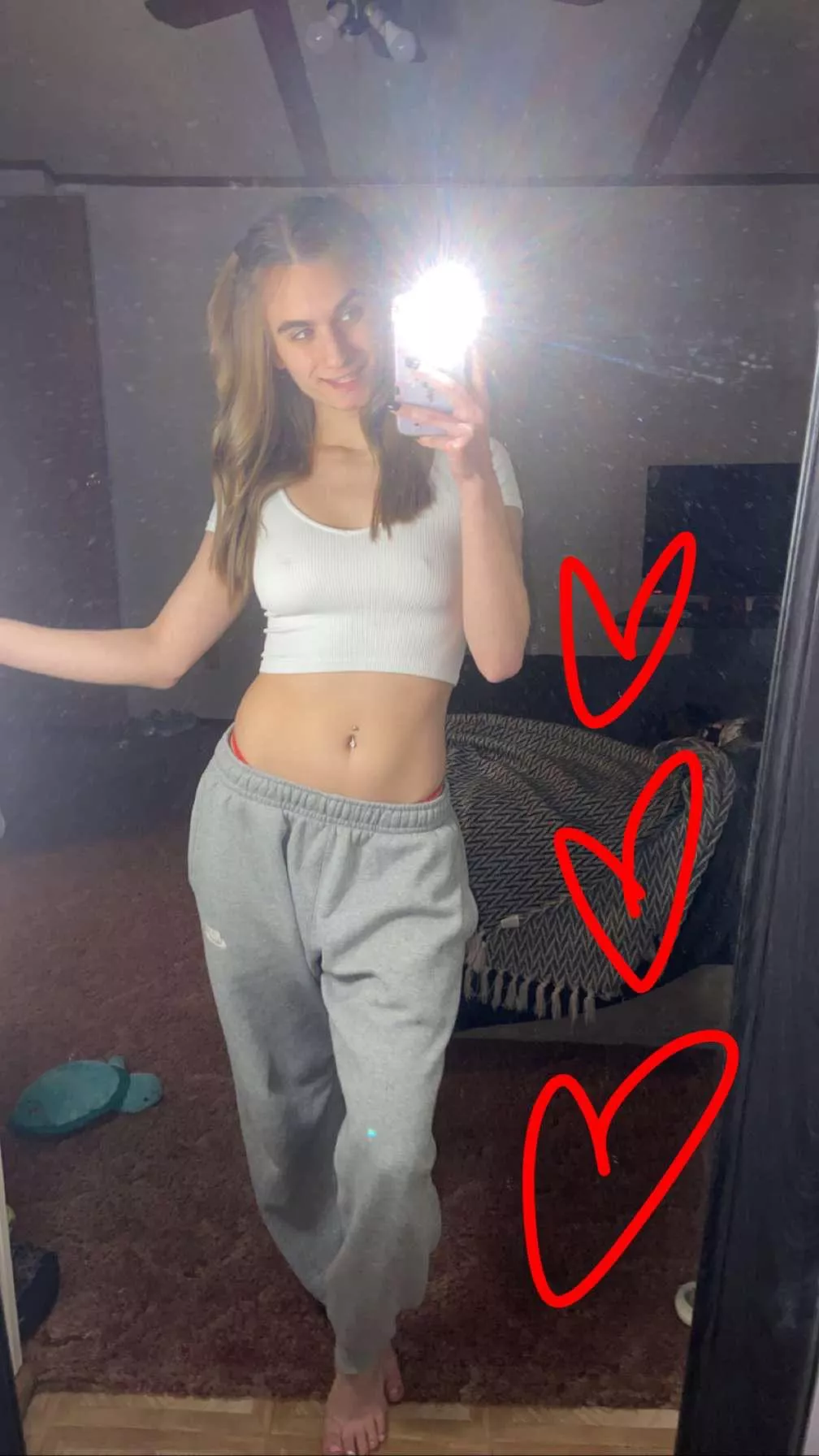 usually always braless unless I’m wearing lingerie 😘 posted by LaylaJeanx