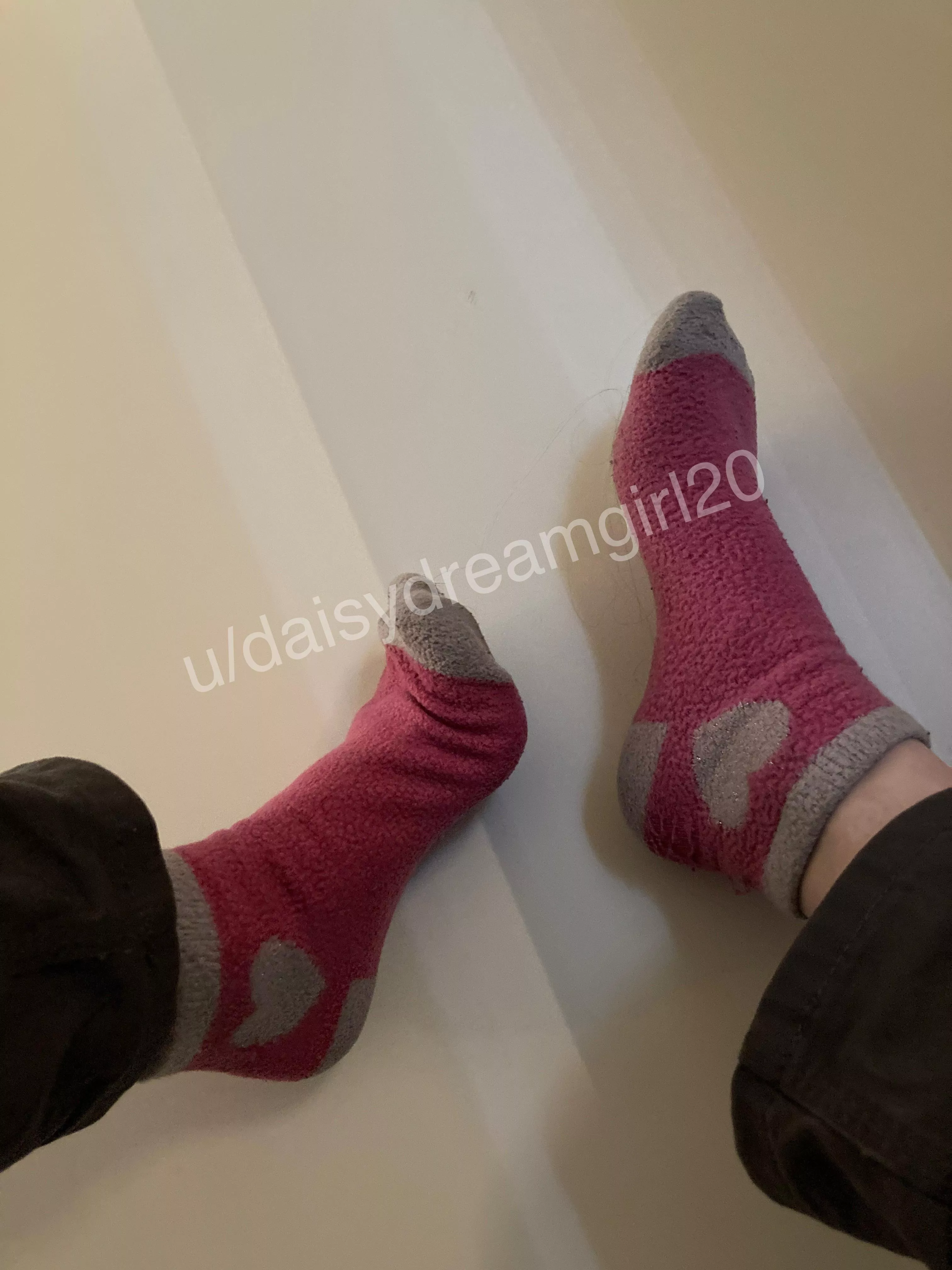 5 day wear fuzzy socks, they get so sweaty in my work boots [selling][us] posted by daisydreamgirl20