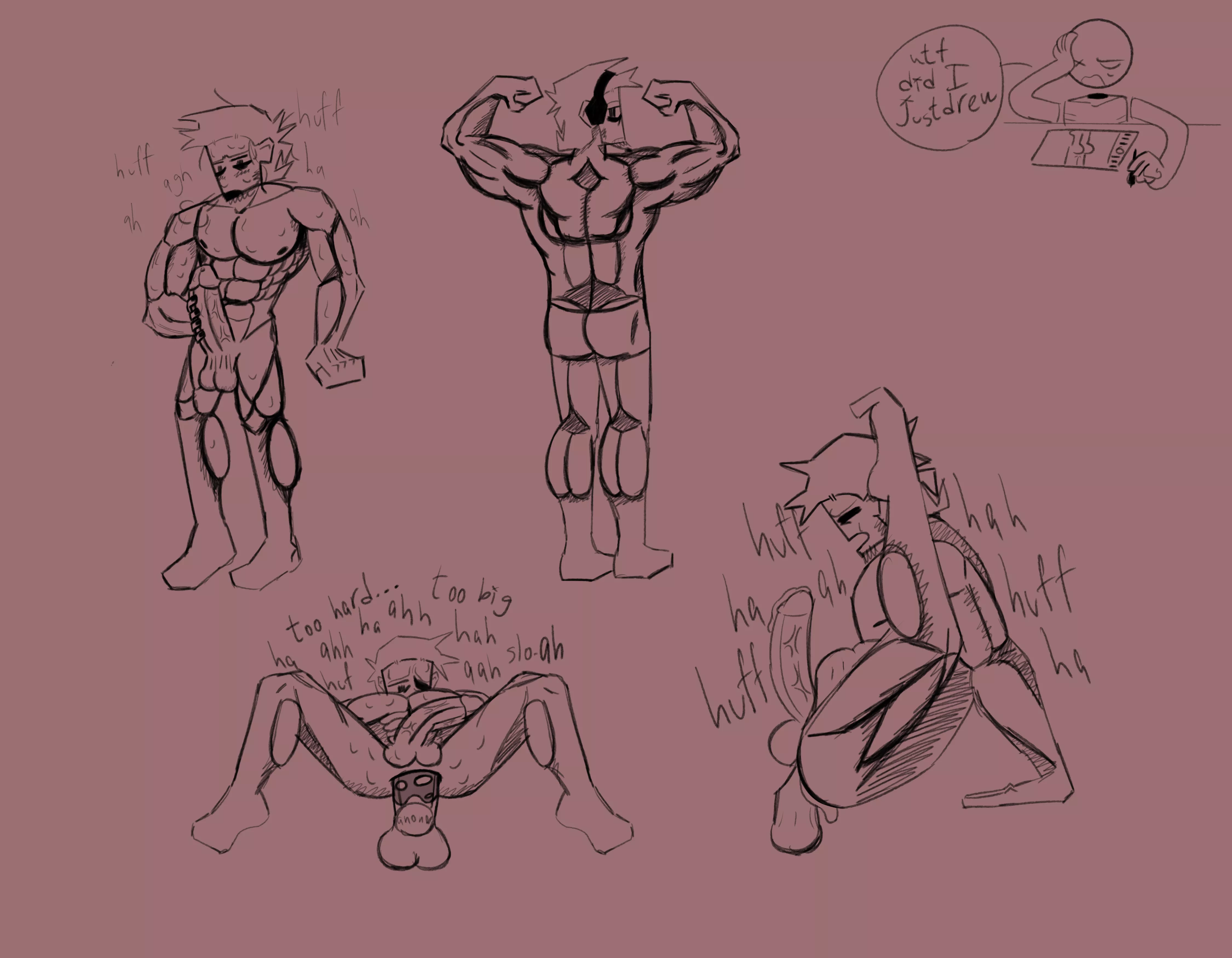 Artist me, my OC, kinda sketchy thing posted by Quirky_Barracuda5215