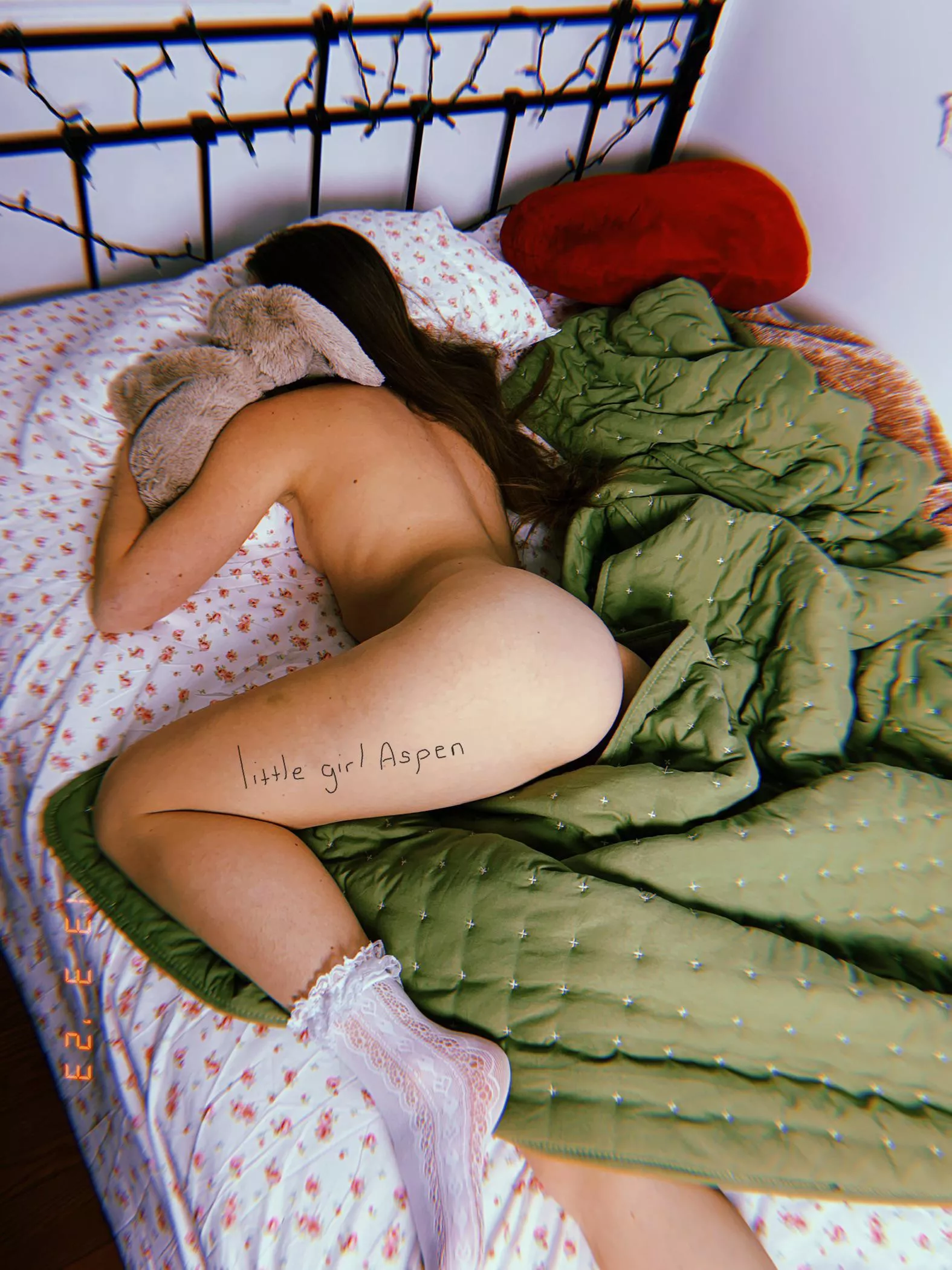 Bedtime wearing just my frilly socks [female] posted by littlegirlaspen