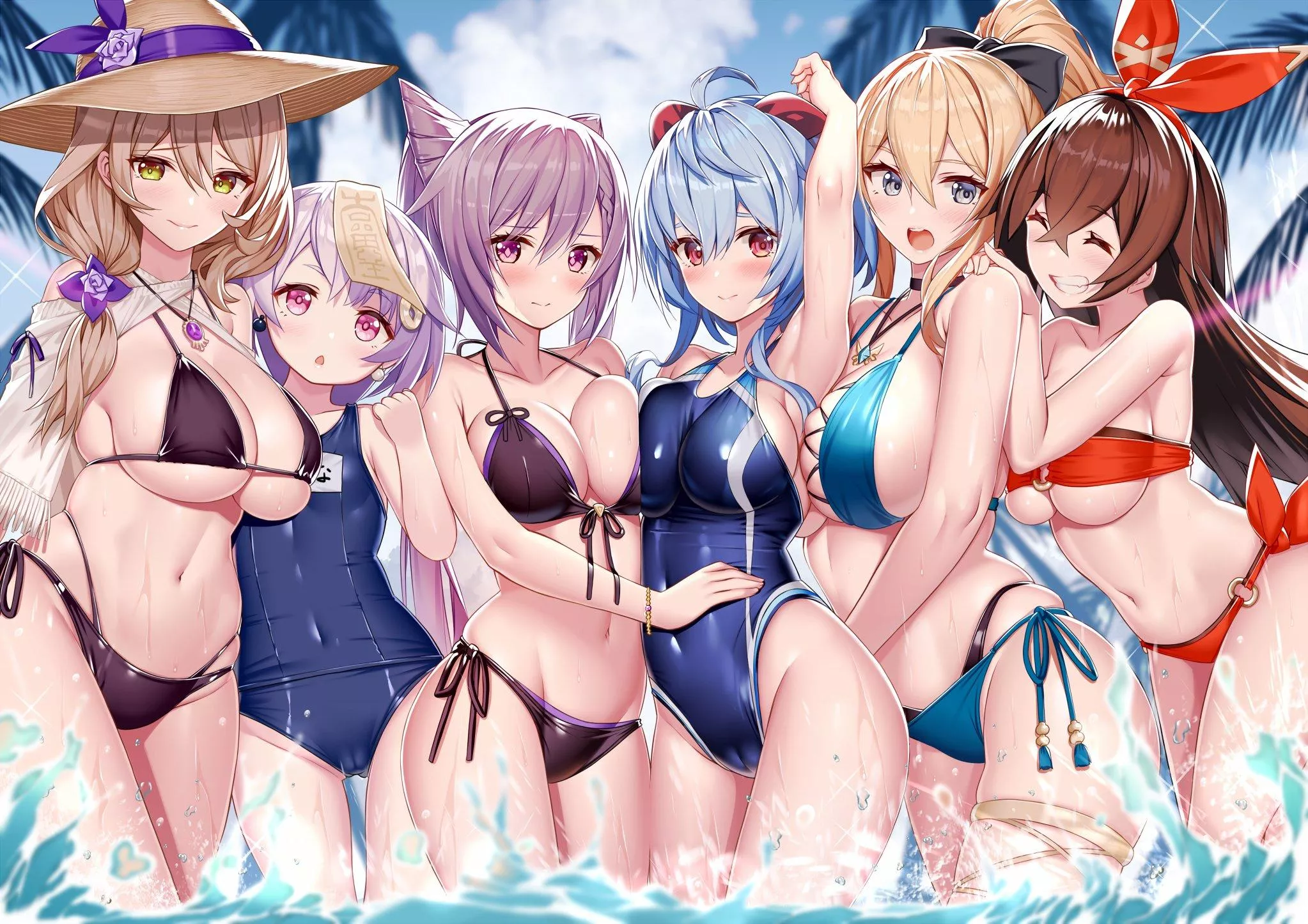 Genshin girls at the beach posted by Public_Ad_2631