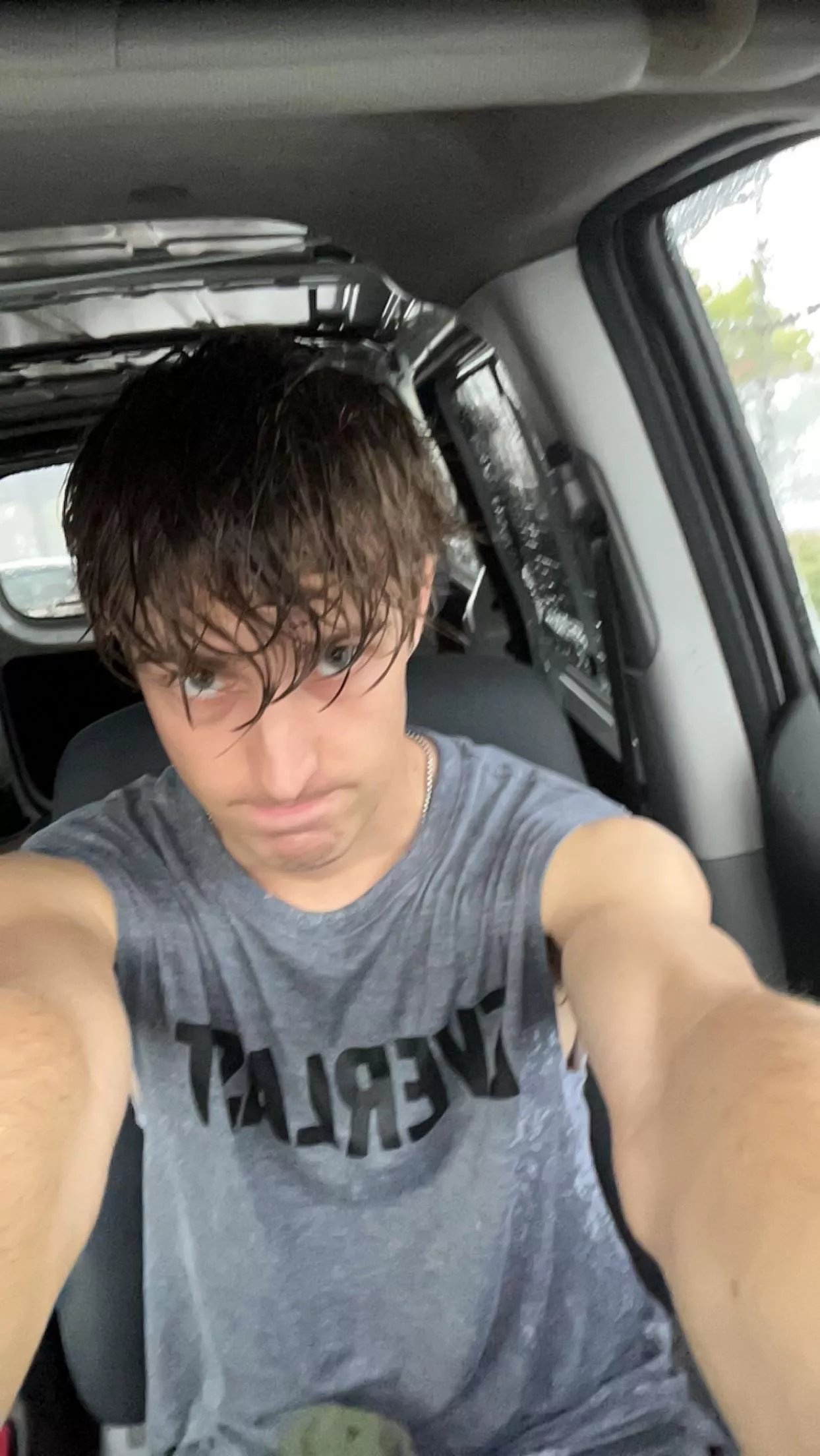 Got caught in heavy rain the other day. Got a bit drenched 💦😅 posted by Original_Burrito