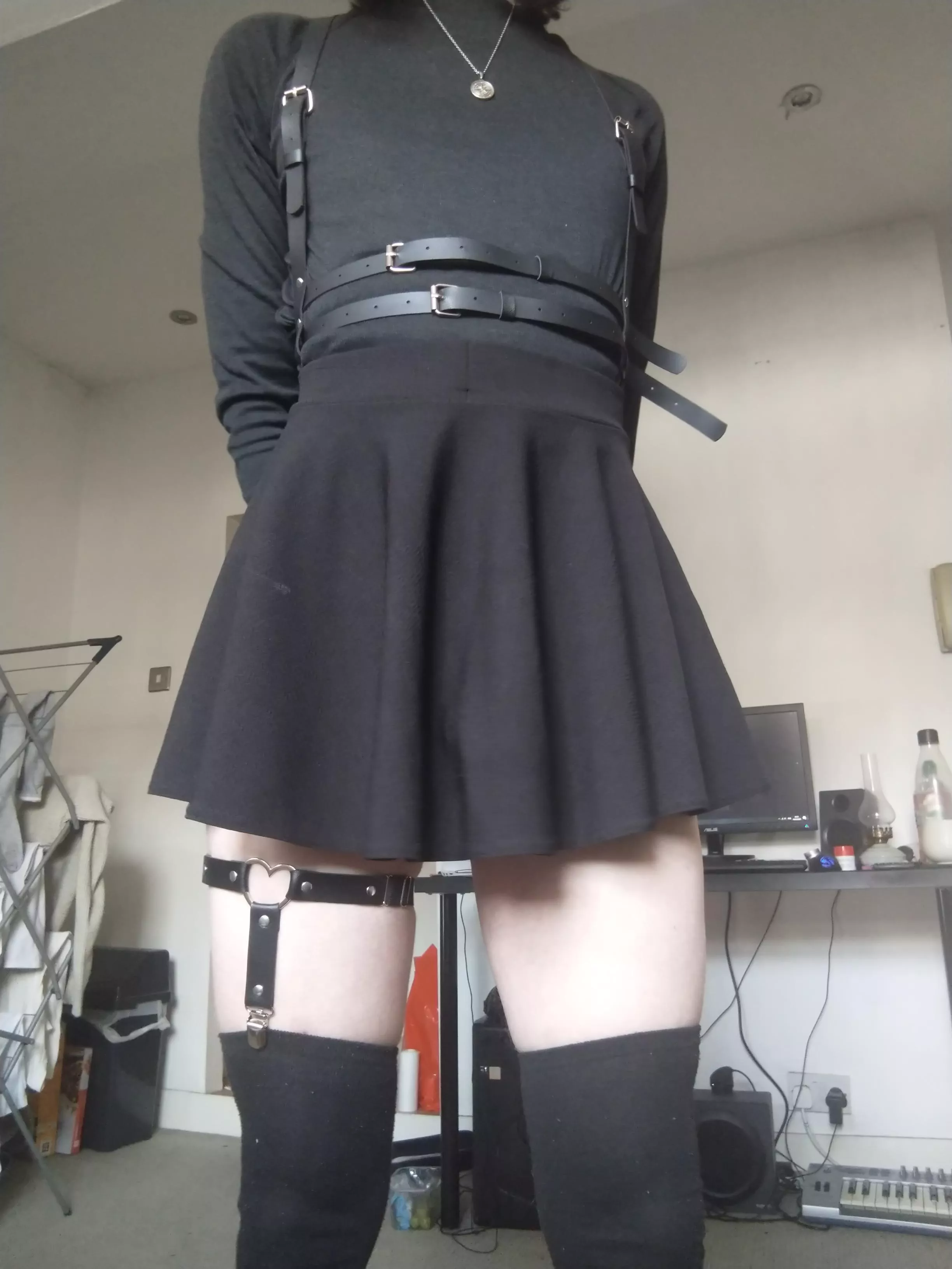 Got my harness on....for safety... posted by GothPlarr