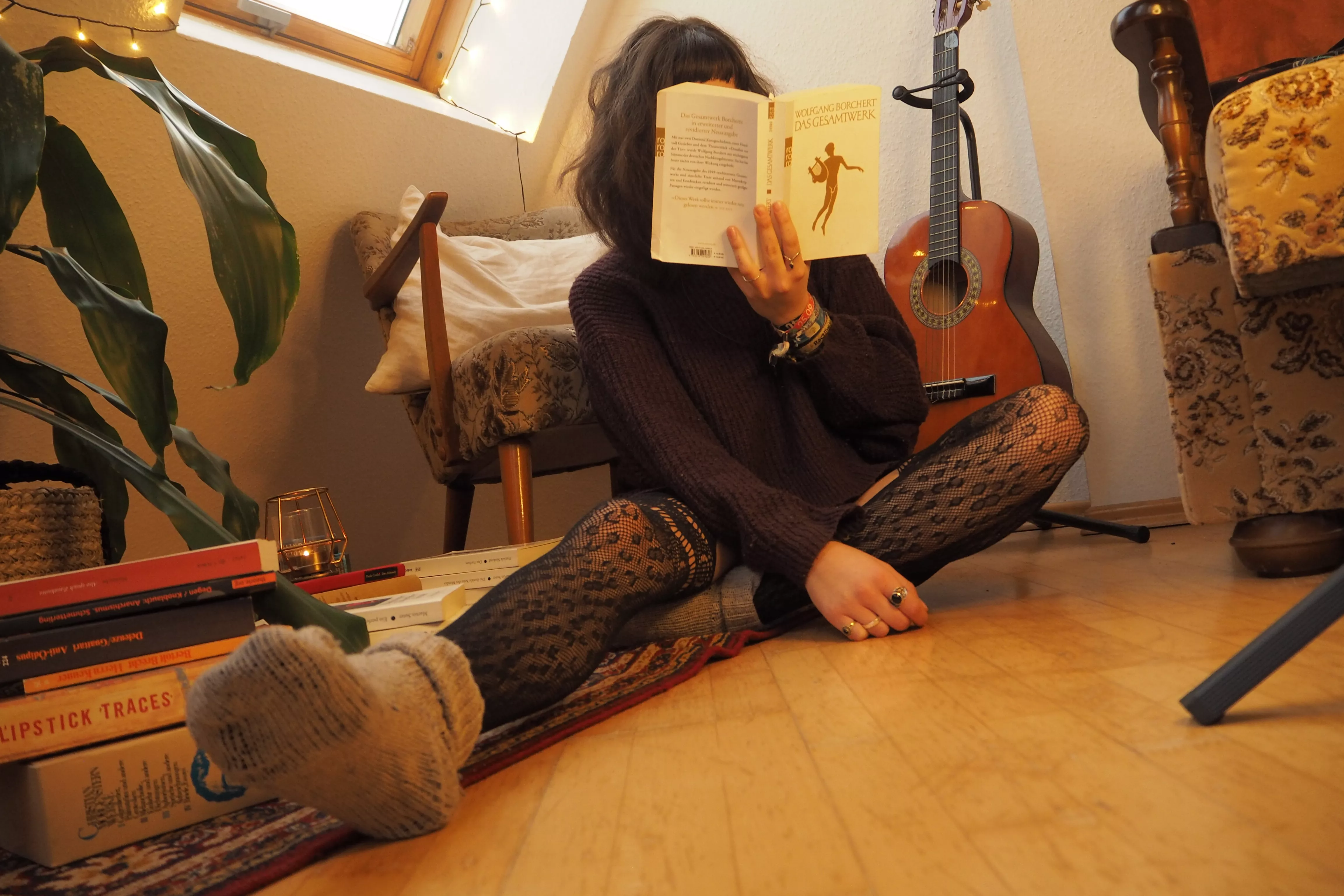 I assume the sweater can go but the have to socks stay on 😜 posted by MalBeehave