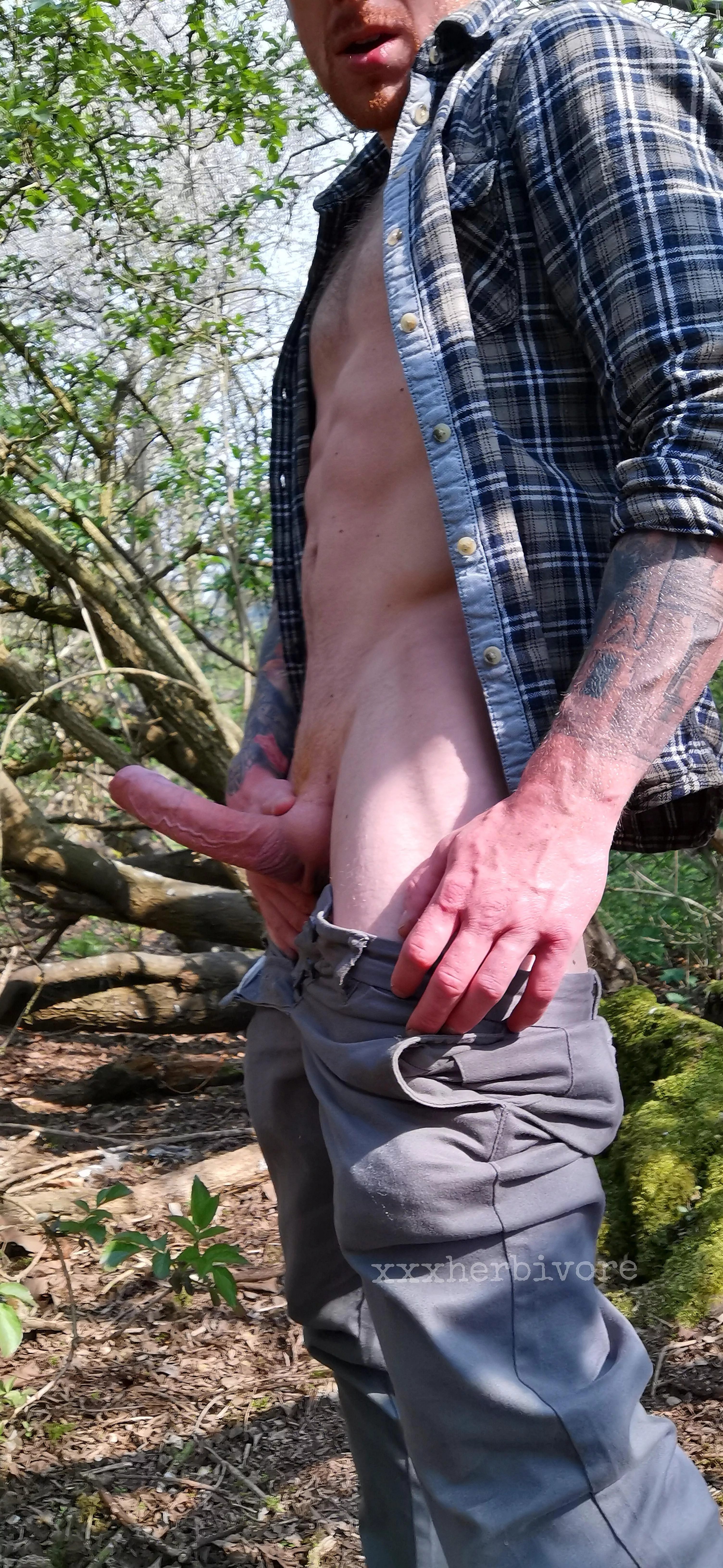 On your knees in the woods! posted by XXXHERBIVORE