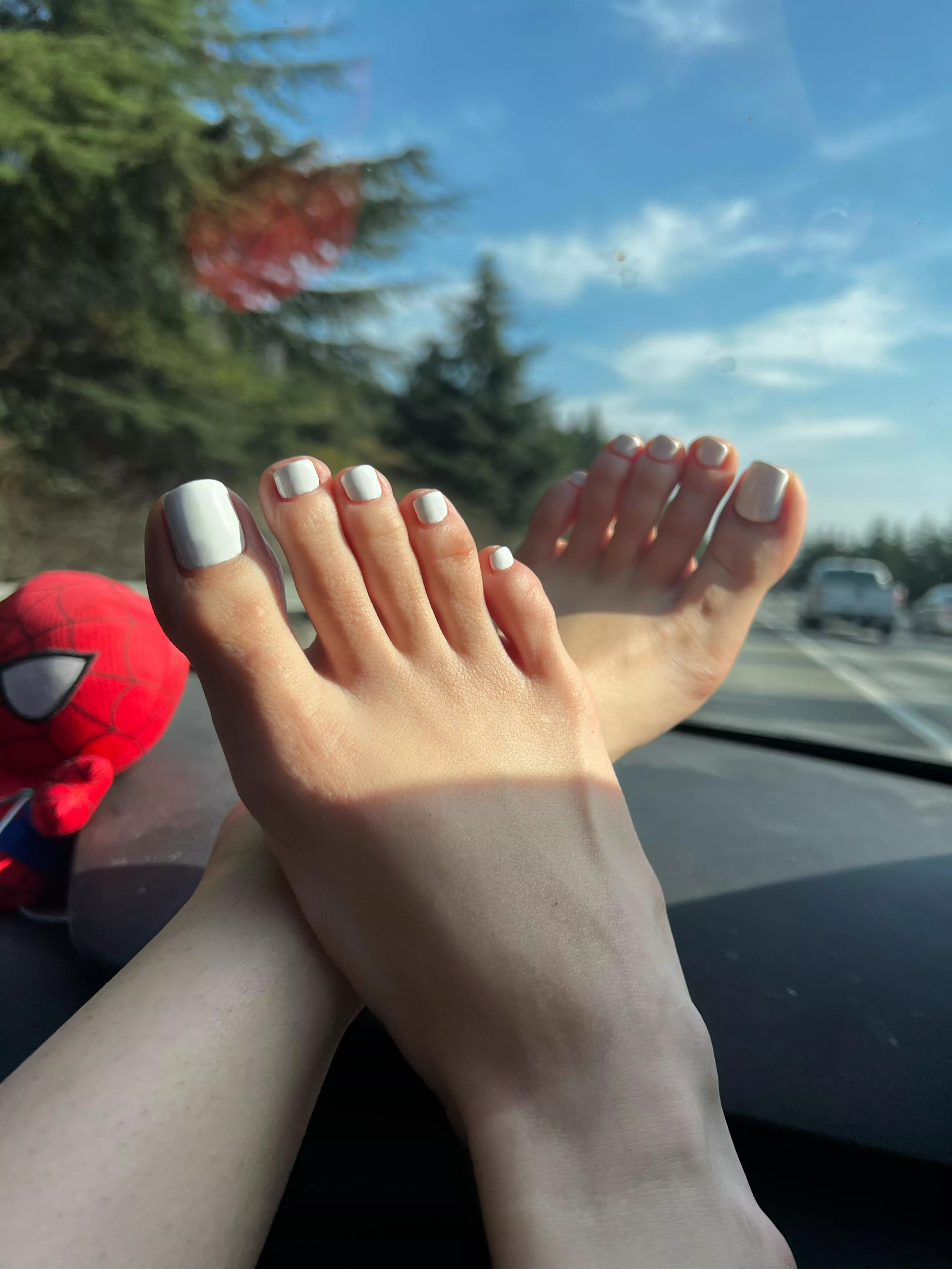 Perfect White Toes💅🏼💗 posted by Kala_Lehlani