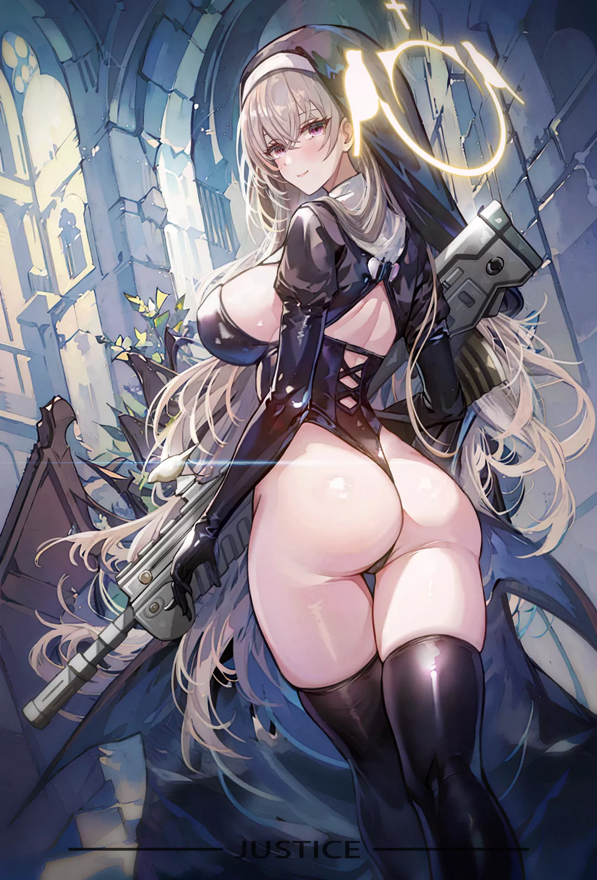 Sakurako in the church (Cardlit) [Blue Archive] posted by elegantloveglimmer