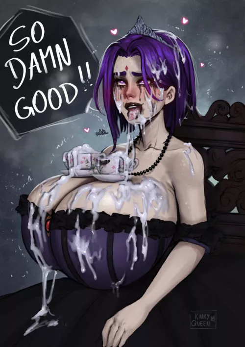 Tea party with raven, extra cream (Artist: My kinky queen) by ArbiteroftheAbyss