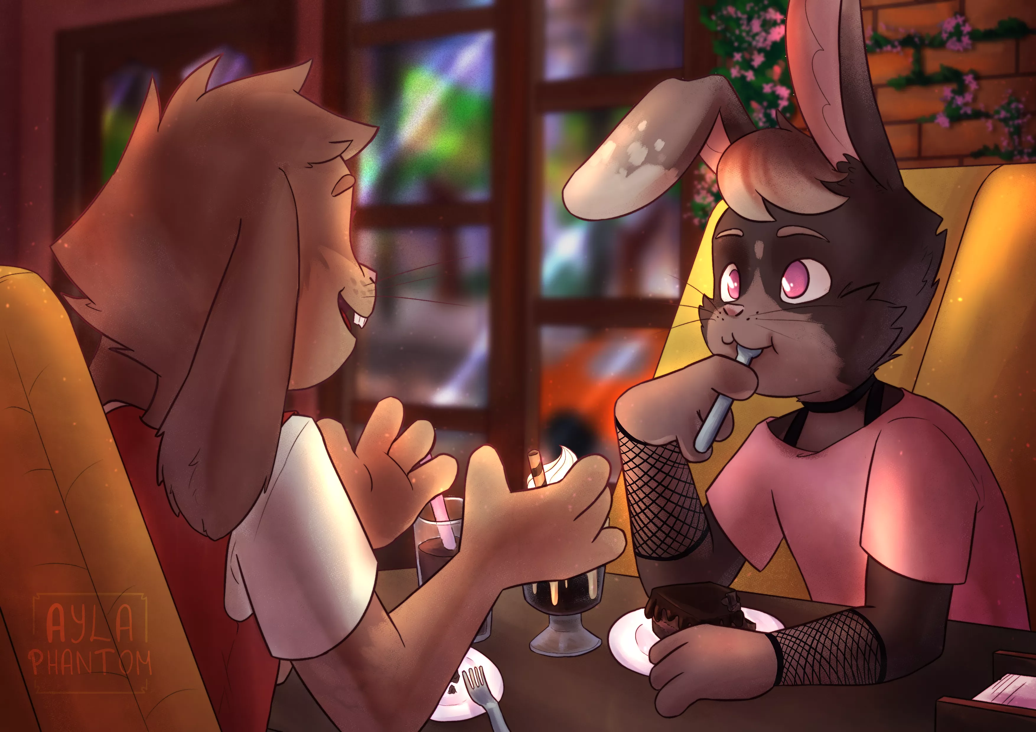 they're talking about the history of chocolate factories (art by me) posted by AylaPhantom