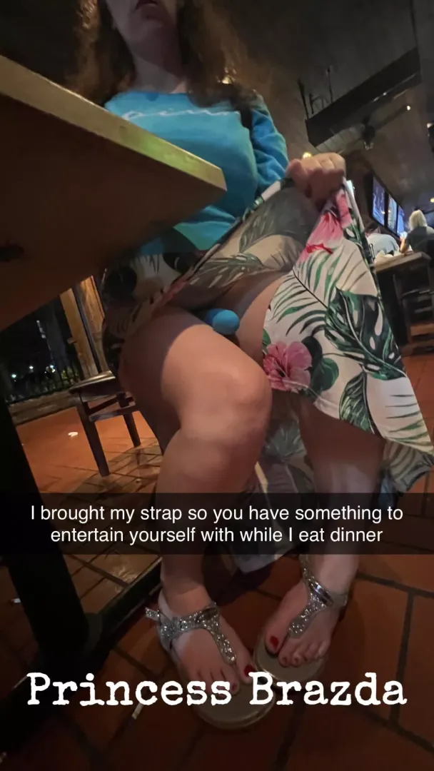 What’s more humiliating than being made to suck my strap under the table at dinner with my bull lmao by mistressBrazda1