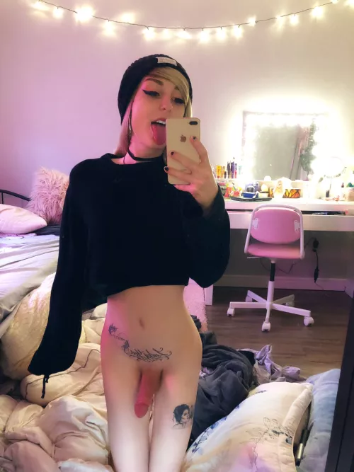 A hot TGirl with a hard cock by Afraid-Notice-3766