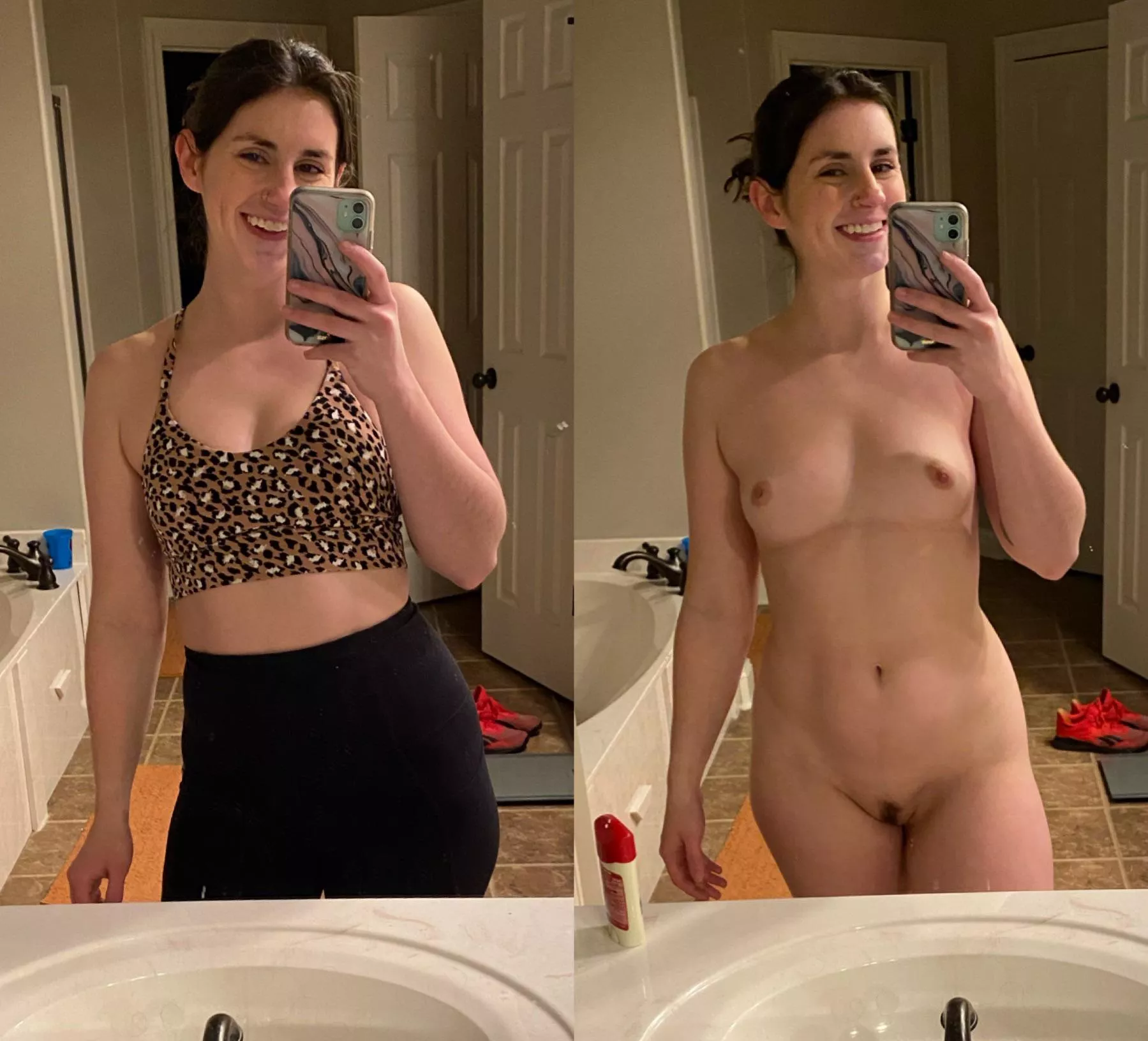 After my sweaty workout this morning. posted by MadamPeony_xxx