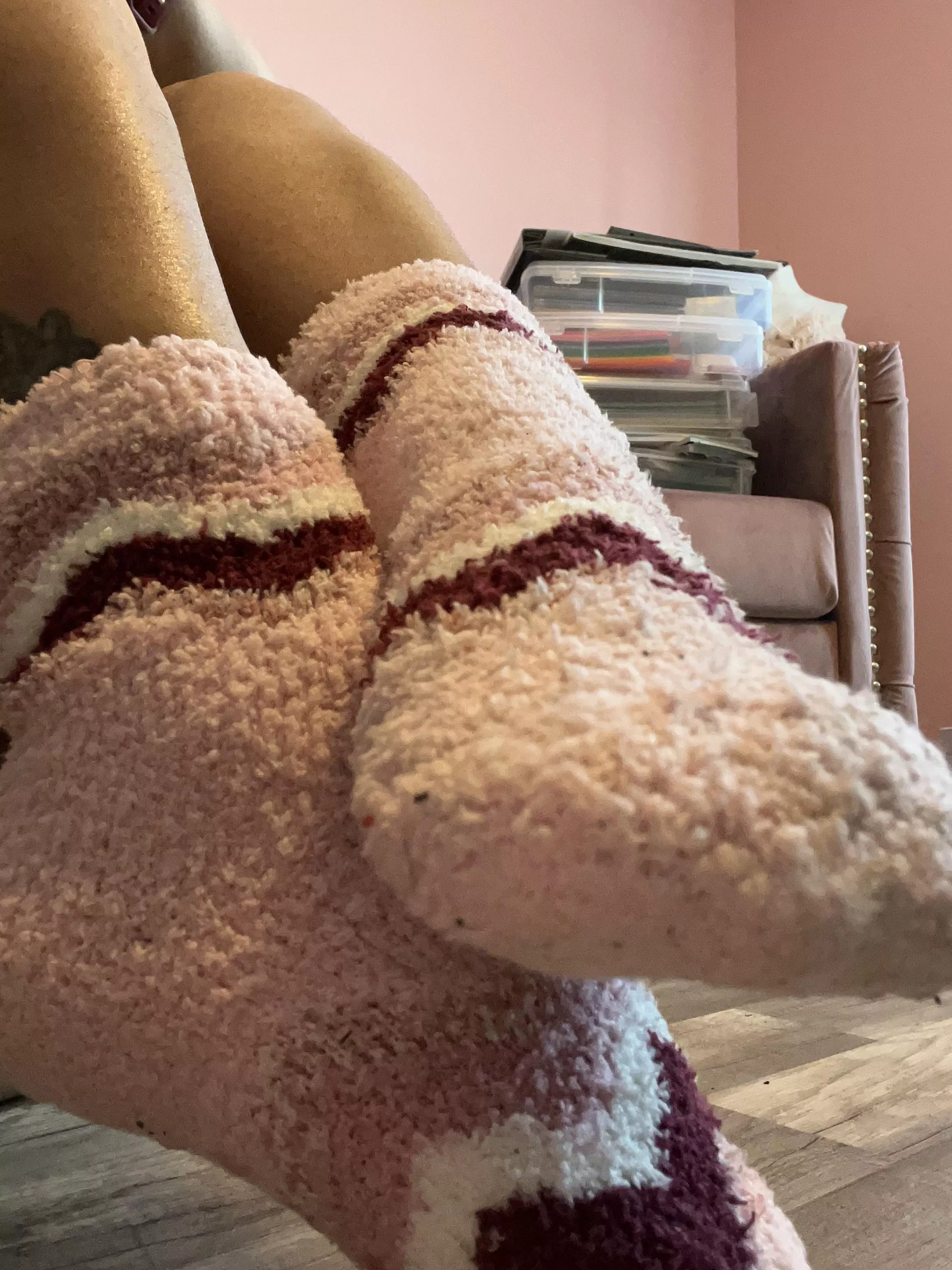 Cold weather = fuzzy warm socks[female] posted by Milfworkoutflow
