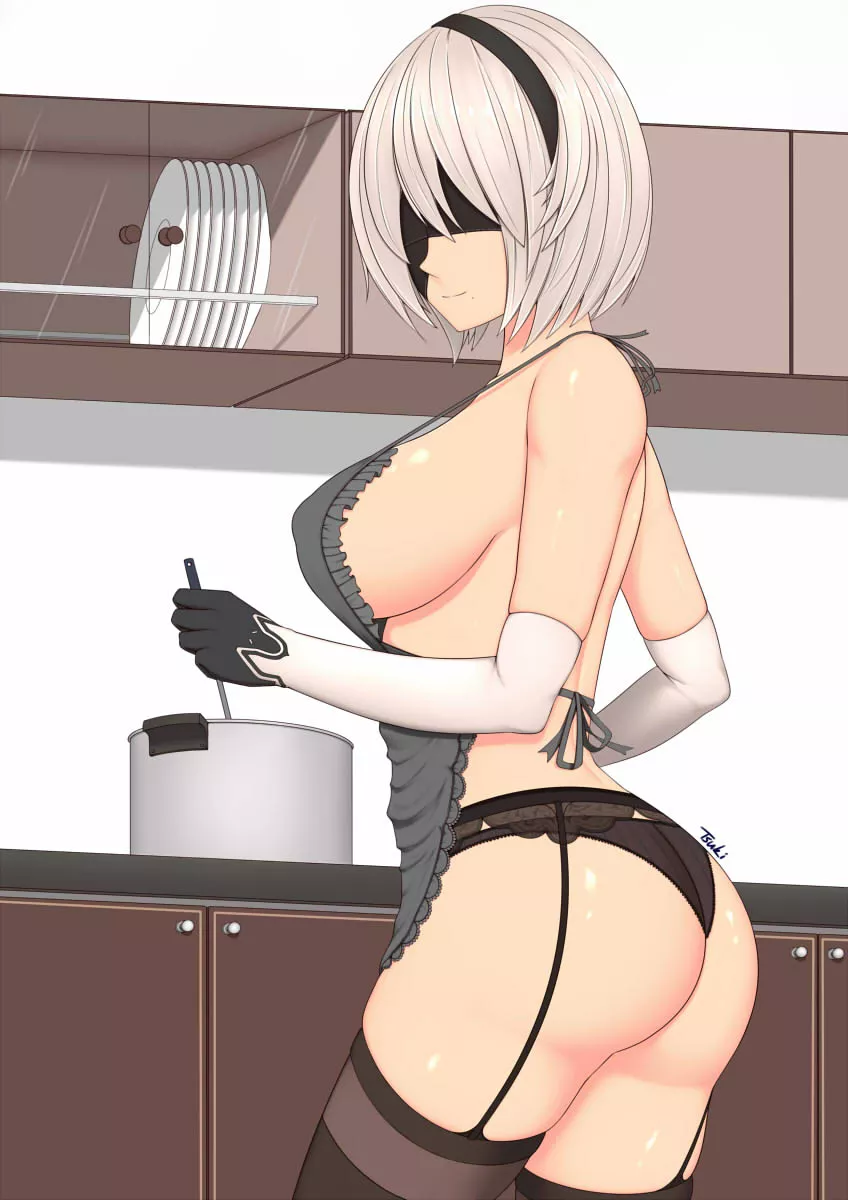 Cooking with 2B (ryu seung) posted by SoManyCookies