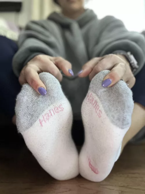 Day 4,stains, sweat, workout, all perfect for your sock fetish and to worship me endlessly by DariasPhoToes