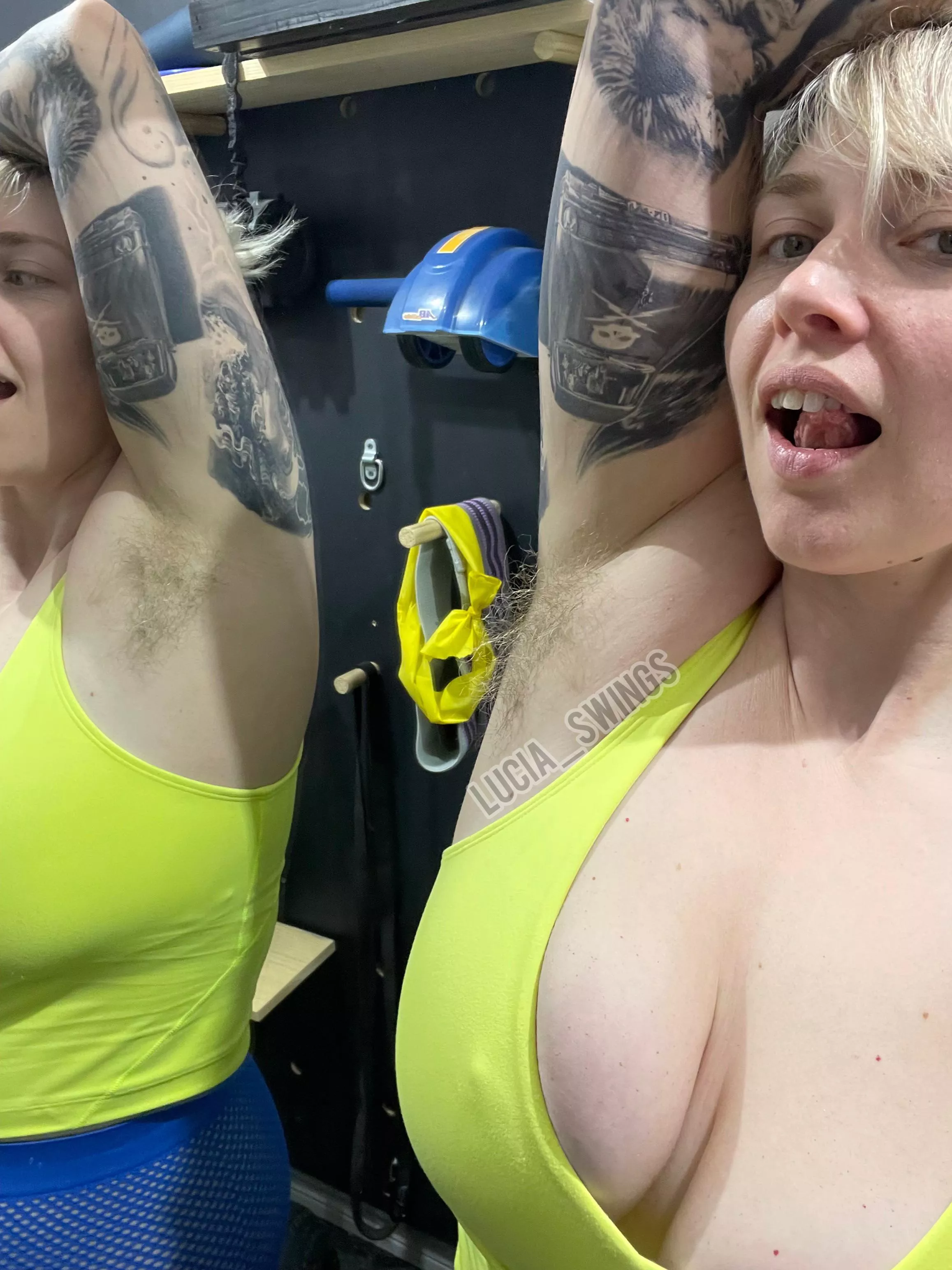 Do you like the sweaty frizzy look? posted by lucia_swings