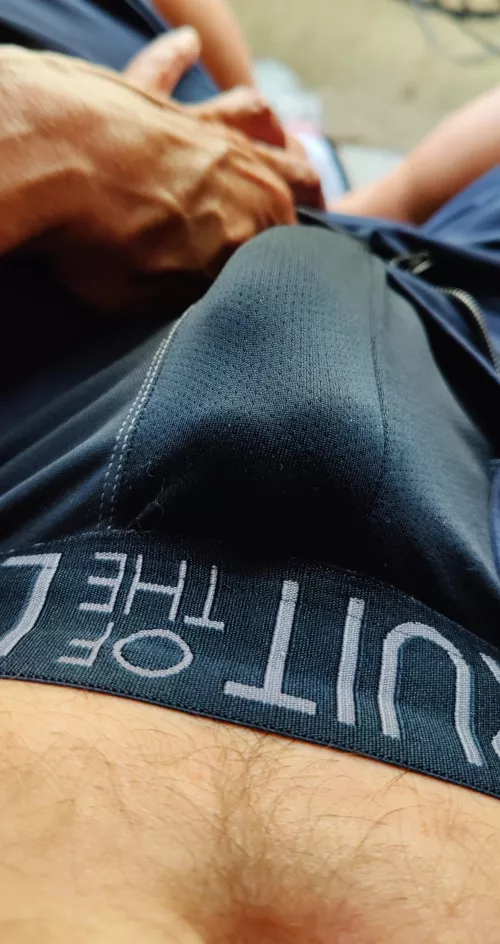 I so wanted to pull the waistband down by BoredDude782_2