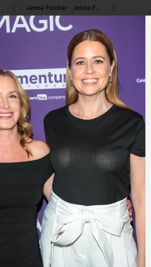 Jenna Fischer bra line by pbsred