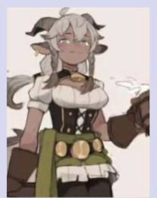 LF Color Source: Barmaid, dress, horns, dark skinned by Foxrot100