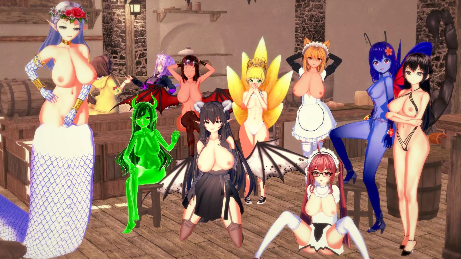 Monster girl tavern (OC) [Koikatsu Party] posted by bendthewire