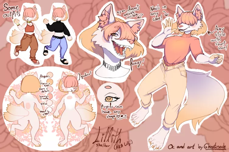 New sona ref sheet!🌸 by Nakionade