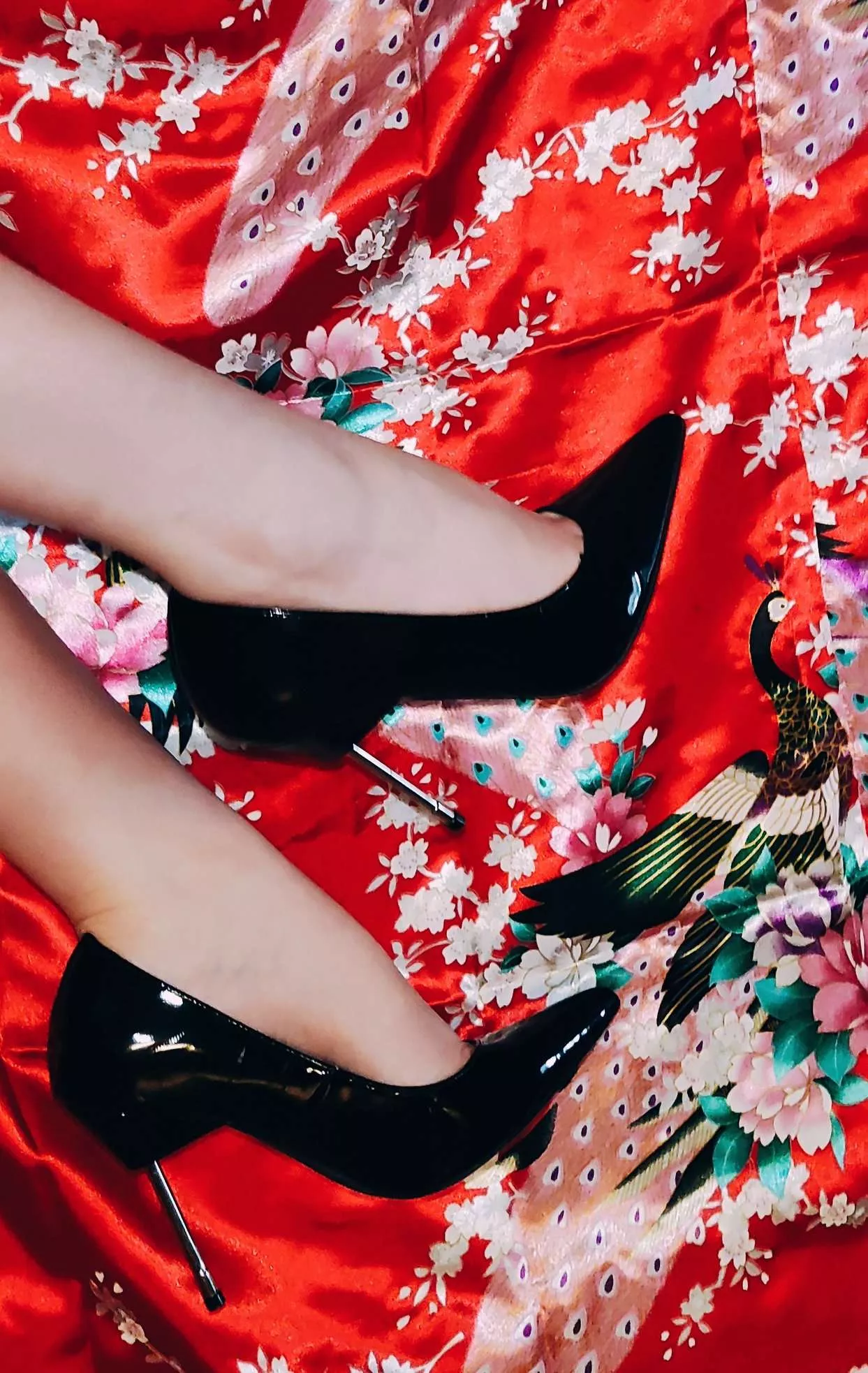 Red compliments these heels nicely posted by Twinkly_toes_00