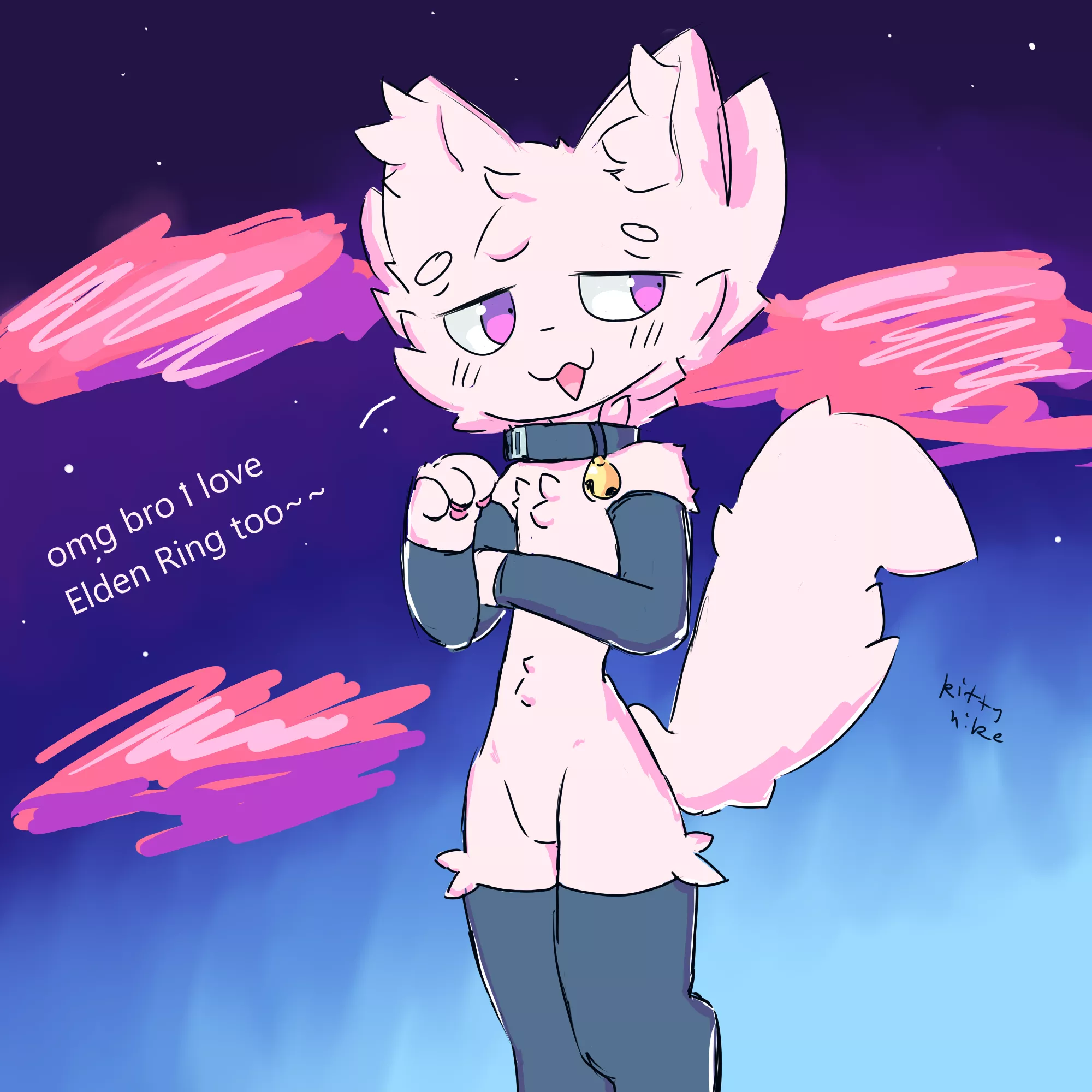 She loves Elden Ring!!! (my art) posted by Kittyhike