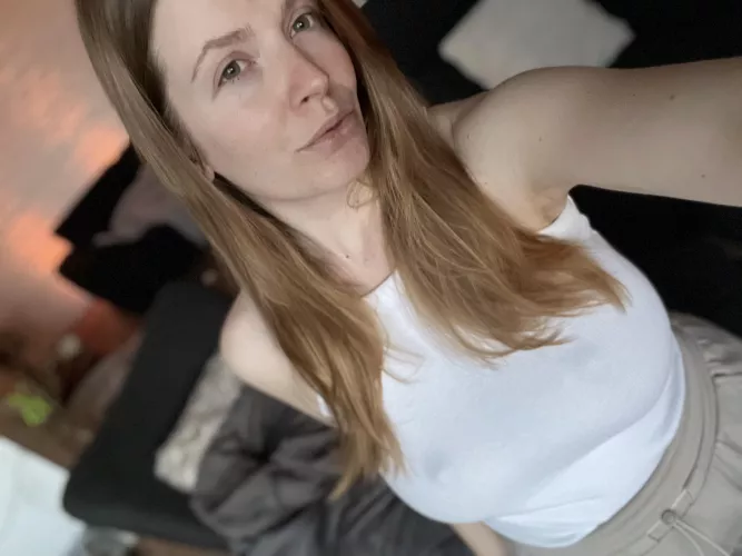 Start the day right with no bra and cold weather by Hotmilfmakesyouhorny