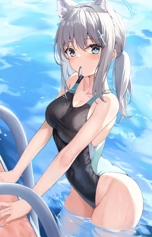 Swimsuit Shiroko by kmlshblr