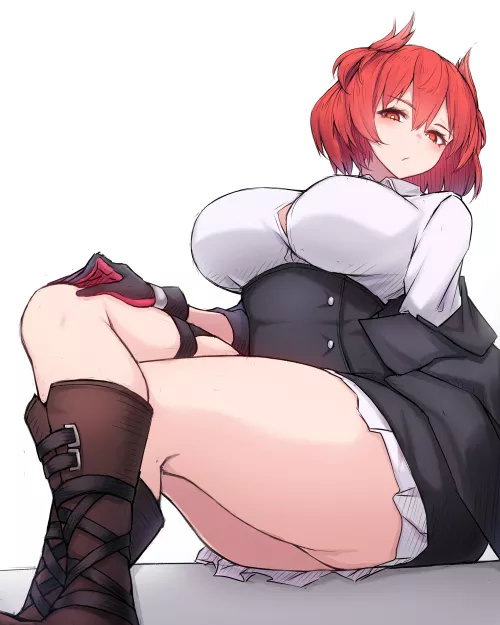 Thicc Fiammetta [Arknights] (Rikuguma) by HarimProtagonest