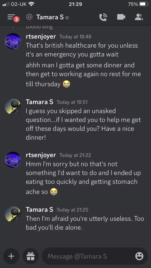 This is what applesinsummer had to say to me when I refused to ‘help her get off’ I’d advise any subs to avoid her this was completely random and out of nowhere fellow subs don’t waste your time I wouldn’t wish cruel words like that on anyone posted by mommysboy180