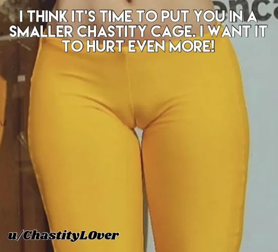 Time for a smaller cage. by ChastityL0ver