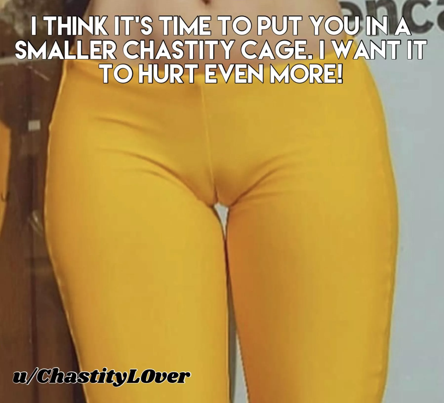 Time for a smaller cage. posted by ChastityL0ver