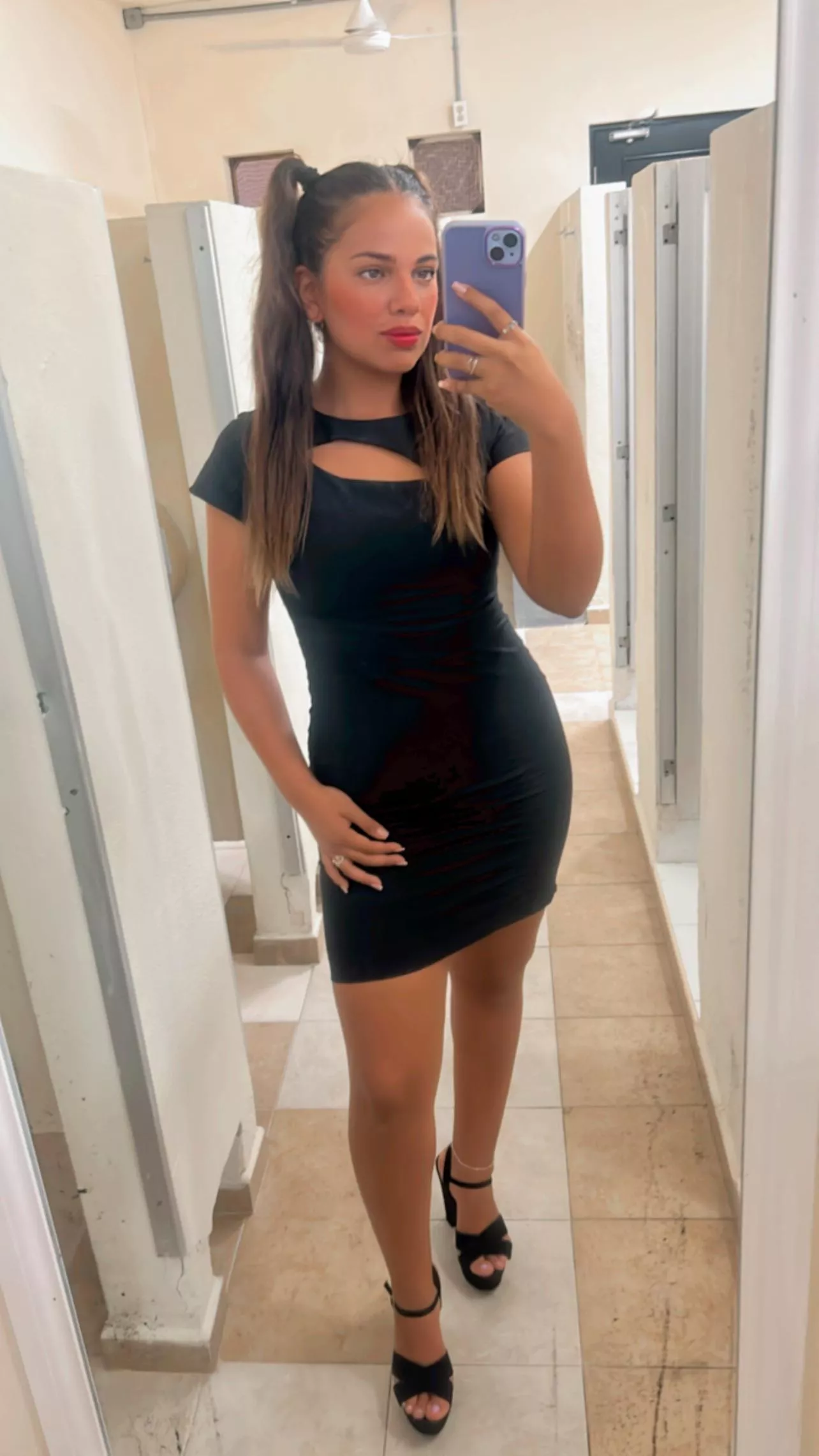 Tuesday outfit 😇 the male employee almost tried to sneak into the changing room w/ me 😅 posted by Fairyanx