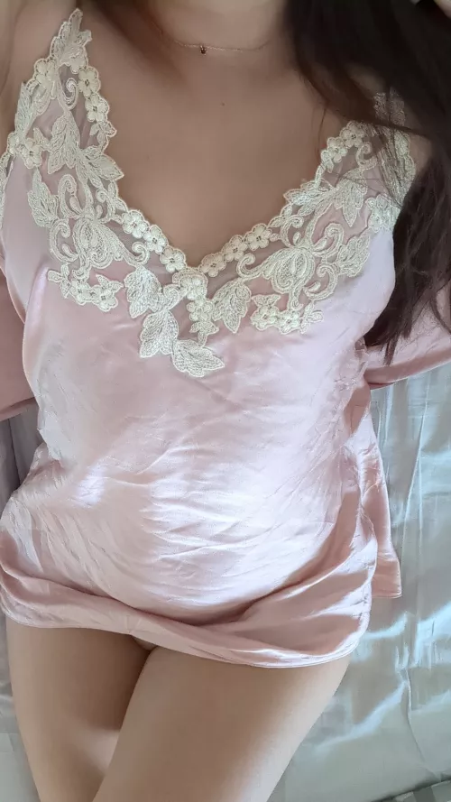 Waking up with me, wearing La Perla by usmakingababy