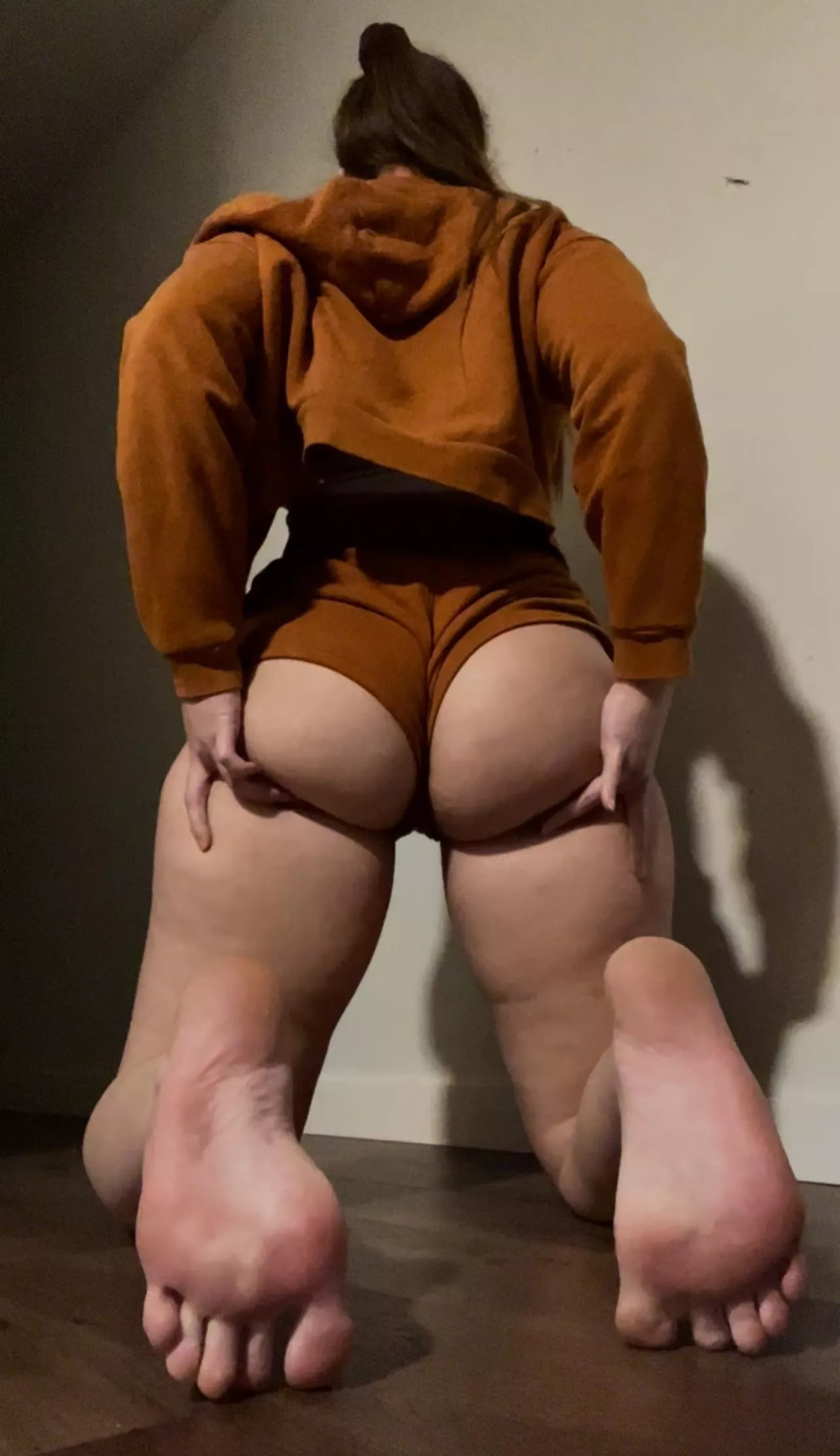 What would you kiss first… my size 10 feet or my 48” ass? posted by ellaestrid