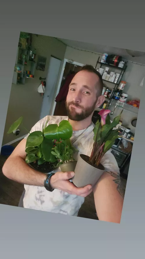 When ya anxiety monster and lady depression are trying to put you in a hole... But ya gotta keep functioning, cause goals and responsibilities. We cope by rescuing plants on the way home.... It was that or cry. by Ok-Property-2949