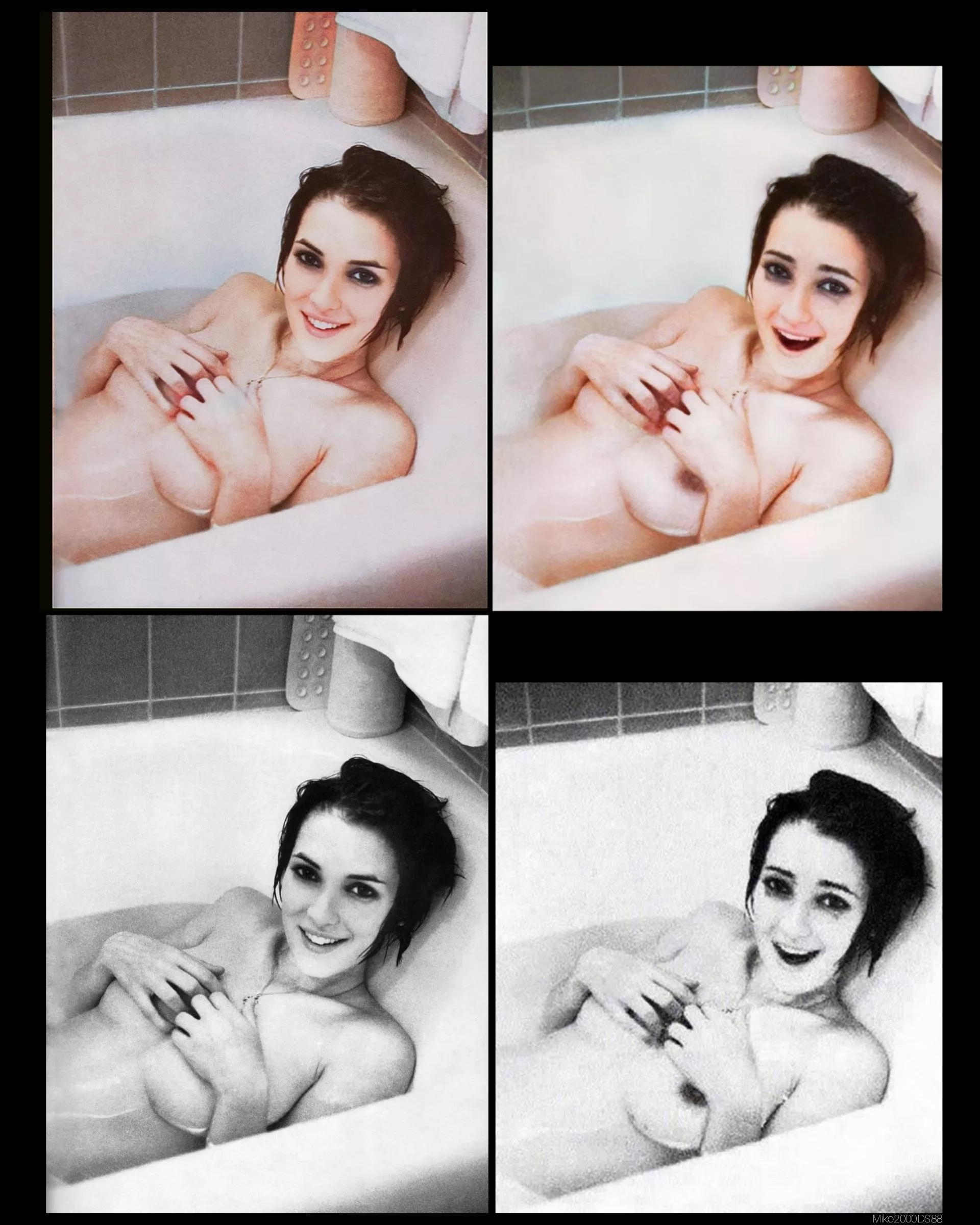 Winona Ryder colorized and upscaled. I included the originals because my last post got deleted because people thought the nip pic was faked. posted by Miko2000DS88