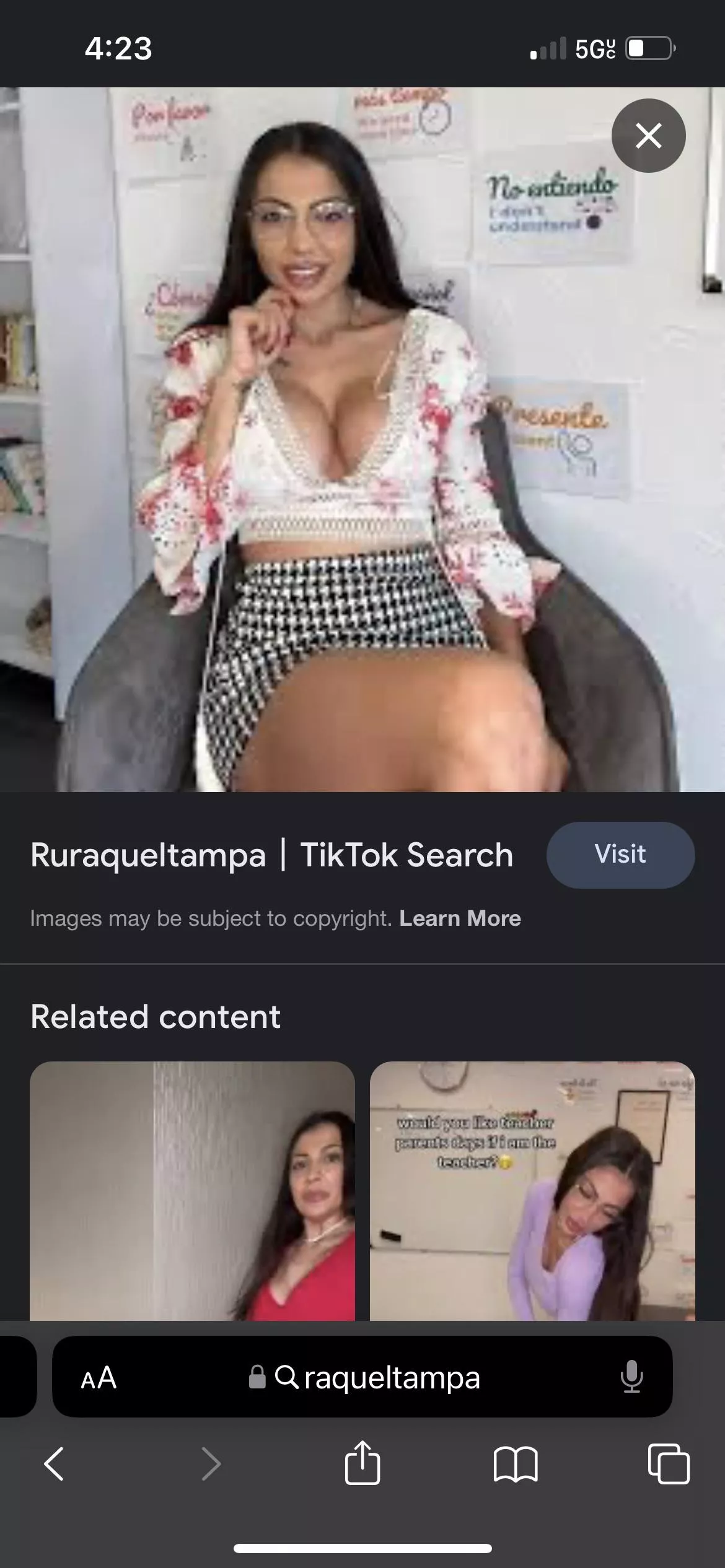 Anyone know her socials claims to have an IG posted by SRMNTP