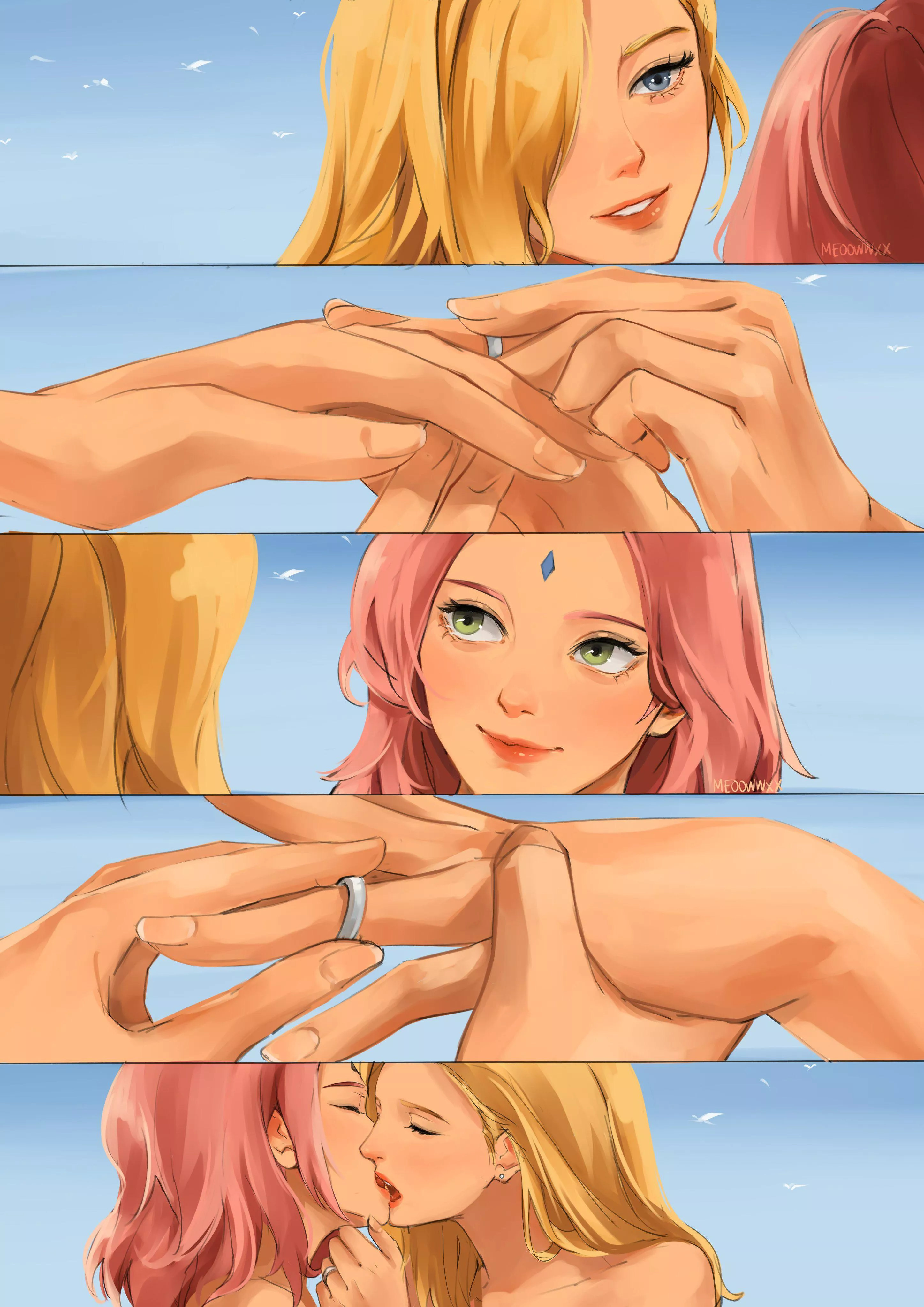 Enchanting - InoSaku (meowx) [Naruto] posted by MillionHypotheses